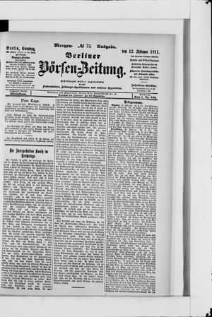 Berliner Börsen-Zeitung vom 12.02.1911