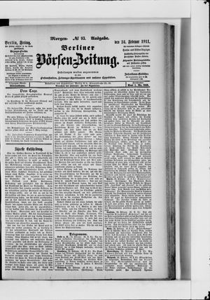 Berliner Börsen-Zeitung on Feb 24, 1911