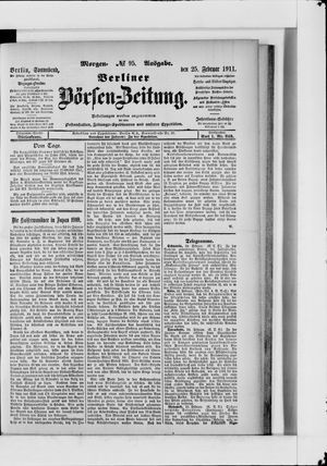 Berliner Börsen-Zeitung on Feb 25, 1911