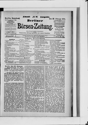 Berliner Börsen-Zeitung vom 25.02.1911