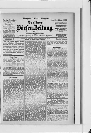 Berliner Börsen-Zeitung vom 28.02.1911