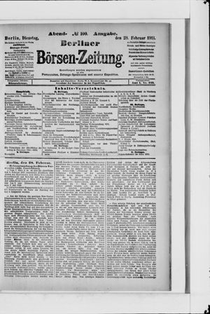 Berliner Börsen-Zeitung on Feb 28, 1911