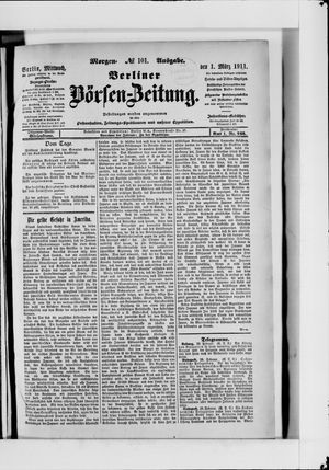 Berliner Börsen-Zeitung vom 01.03.1911