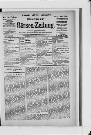 Berliner Börsen-Zeitung vom 03.03.1911