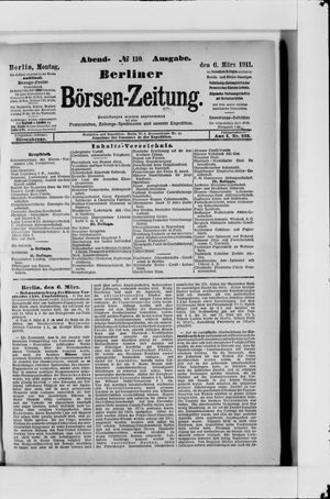 Berliner Börsen-Zeitung vom 06.03.1911