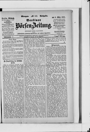 Berliner Börsen-Zeitung vom 08.03.1911
