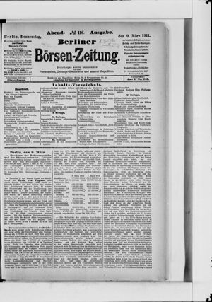 Berliner Börsen-Zeitung vom 09.03.1911