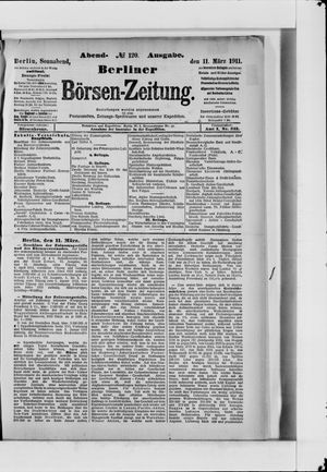 Berliner Börsen-Zeitung vom 11.03.1911