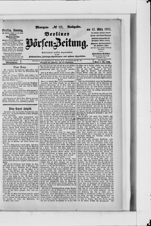 Berliner Börsen-Zeitung vom 12.03.1911