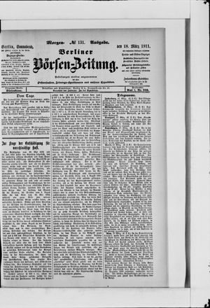 Berliner Börsen-Zeitung vom 18.03.1911