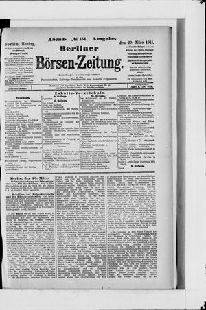 Berliner Börsen-Zeitung on Mar 20, 1911
