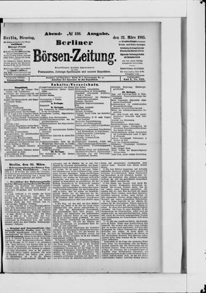 Berliner Börsen-Zeitung on Mar 21, 1911