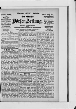 Berliner Börsen-Zeitung vom 22.03.1911