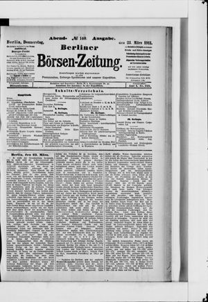 Berliner Börsen-Zeitung on Mar 23, 1911