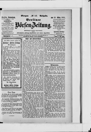 Berliner Börsen-Zeitung vom 25.03.1911