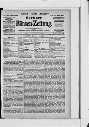 Berliner Börsen-Zeitung on Mar 25, 1911
