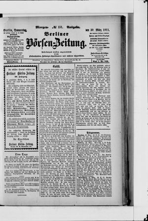 Berliner Börsen-Zeitung vom 30.03.1911