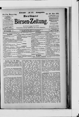 Berliner Börsen-Zeitung vom 30.03.1911
