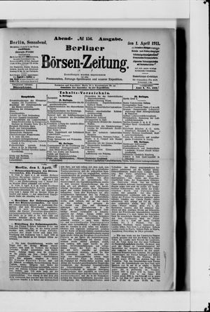 Berliner Börsen-Zeitung vom 01.04.1911