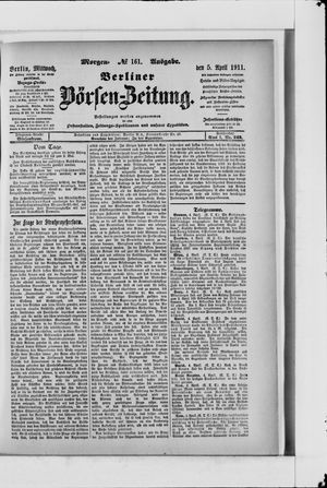 Berliner Börsen-Zeitung vom 05.04.1911