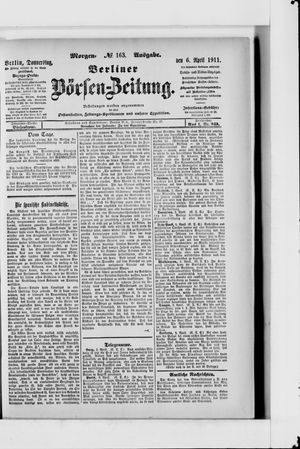 Berliner Börsen-Zeitung vom 06.04.1911
