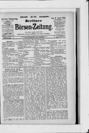 Berliner Börsen-Zeitung vom 06.04.1911