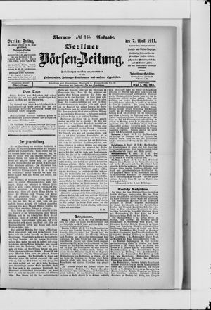Berliner Börsen-Zeitung vom 07.04.1911