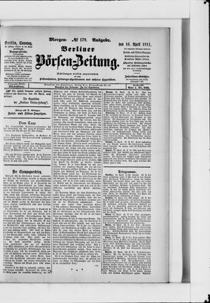 Berliner Börsen-Zeitung vom 16.04.1911