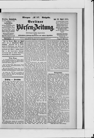 Berliner Börsen-Zeitung vom 22.04.1911