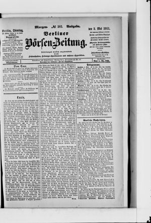 Berliner Börsen-Zeitung vom 02.05.1911