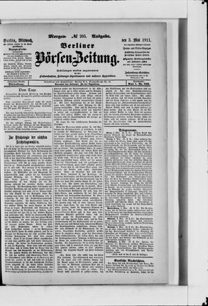 Berliner Börsen-Zeitung vom 03.05.1911