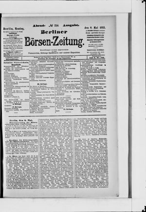 Berliner Börsen-Zeitung on May 8, 1911