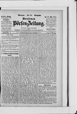Berliner Börsen-Zeitung vom 19.05.1911