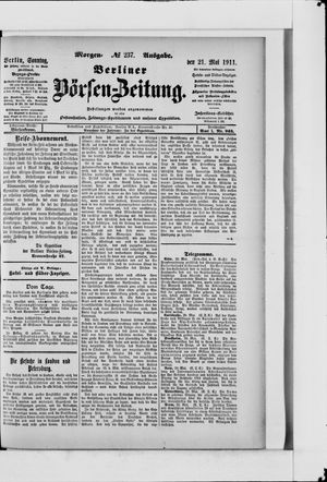 Berliner Börsen-Zeitung vom 21.05.1911