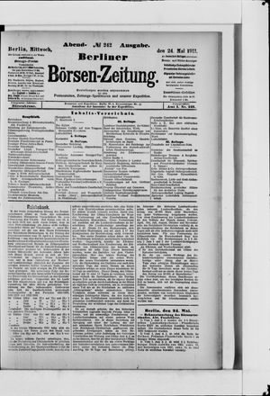Berliner Börsen-Zeitung vom 24.05.1911