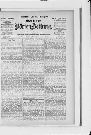 Berliner Börsen-Zeitung vom 21.06.1911