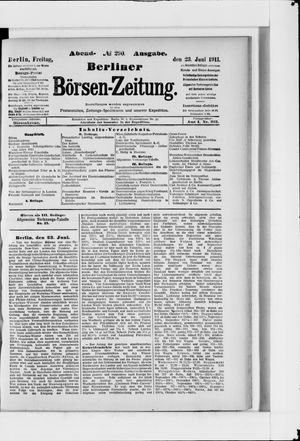 Berliner Börsen-Zeitung vom 23.06.1911