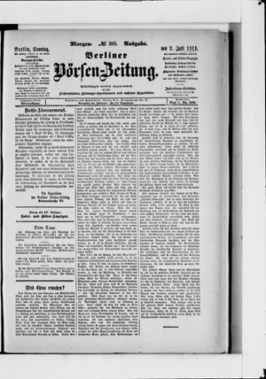 Berliner Börsen-Zeitung vom 02.07.1911