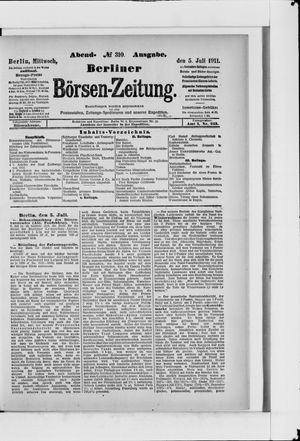 Berliner Börsen-Zeitung vom 05.07.1911