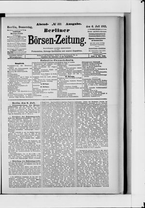 Berliner Börsen-Zeitung vom 06.07.1911