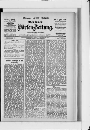 Berliner Börsen-Zeitung vom 07.07.1911