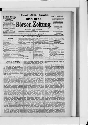 Berliner Börsen-Zeitung vom 07.07.1911