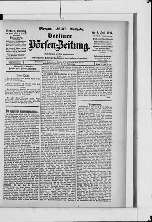Berliner Börsen-Zeitung vom 09.07.1911