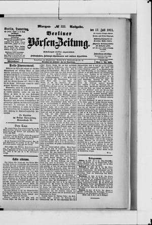 Berliner Börsen-Zeitung vom 13.07.1911
