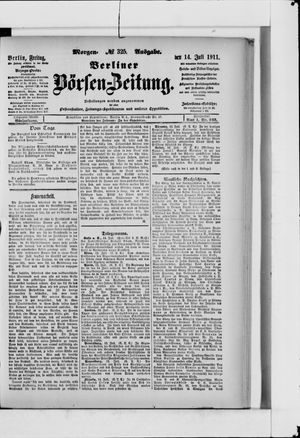 Berliner Börsen-Zeitung vom 14.07.1911