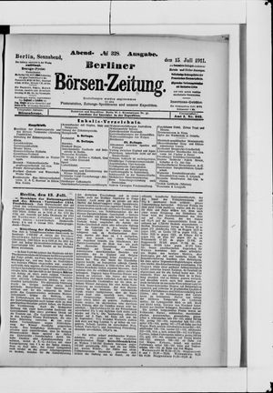 Berliner Börsen-Zeitung vom 15.07.1911