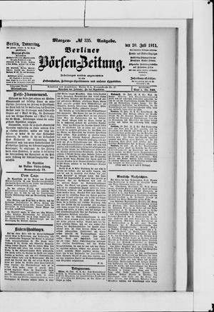 Berliner Börsen-Zeitung vom 20.07.1911