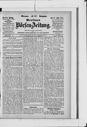 Berliner Börsen-Zeitung vom 21.07.1911