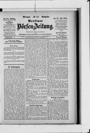 Berliner Börsen-Zeitung vom 23.07.1911