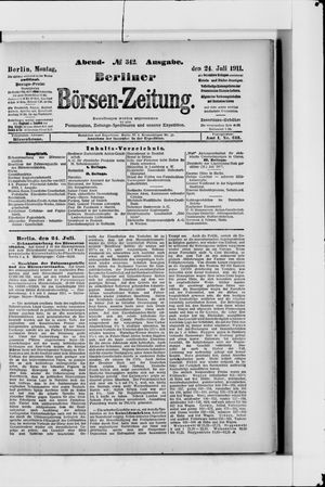 Berliner Börsen-Zeitung vom 24.07.1911